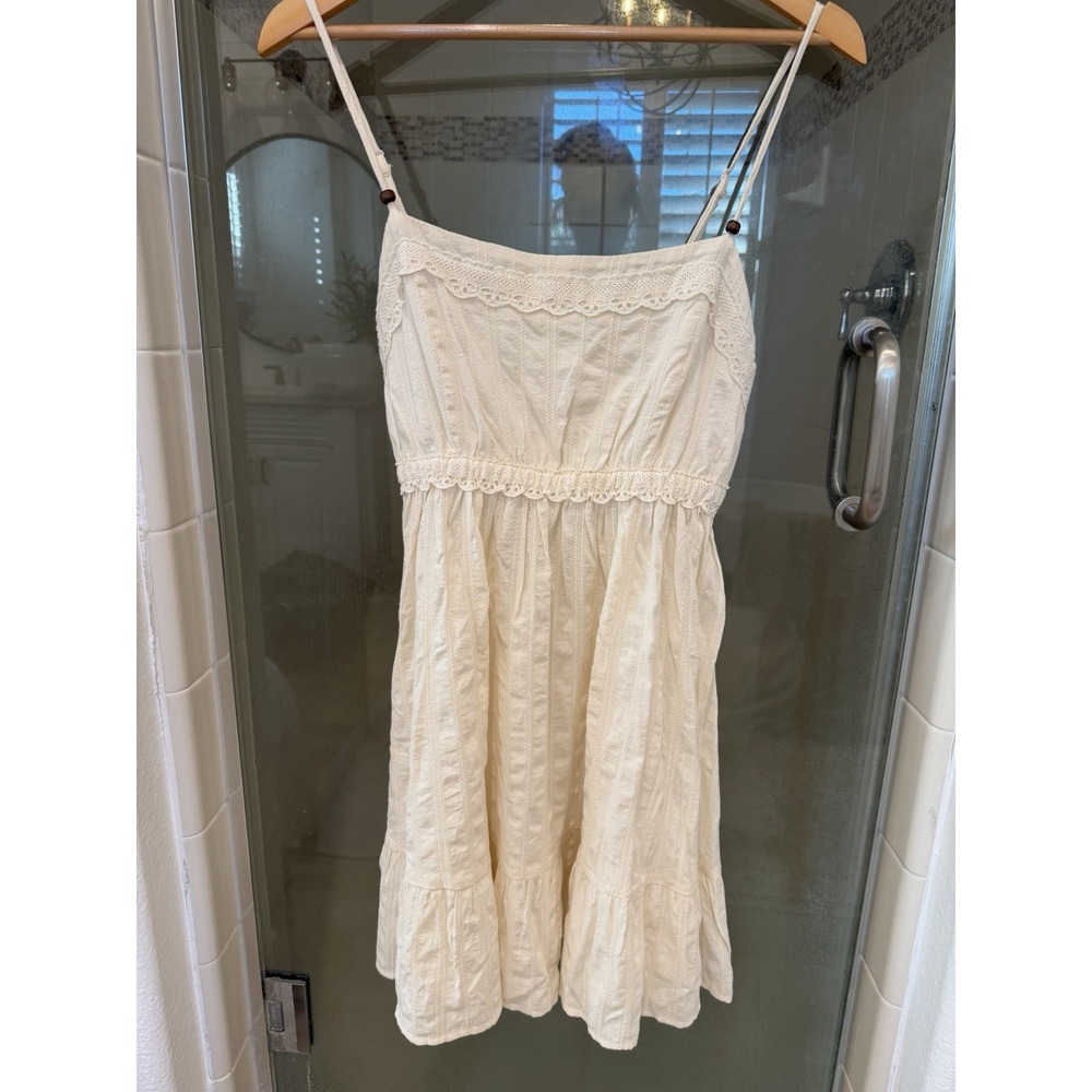 ROXY WOMENS BOHO  BEIGE SUNDRESS COVER-UP MEDIUM NWT